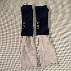 Tory Burch Carey merino wool fingerless gloves